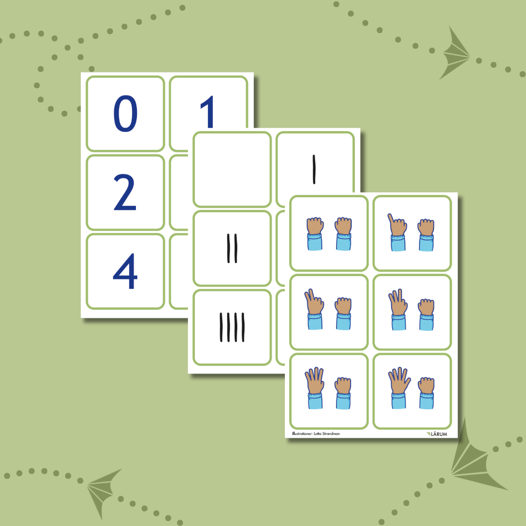 Pärmbilden för Talkort 0-10 - strecktal och fingertal