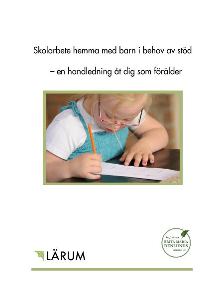 Pärmbilden för Skolarbete hemma med barn i behov av stöd