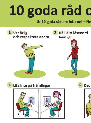 Pärmbilden för 10 goda råd om internet - plansch