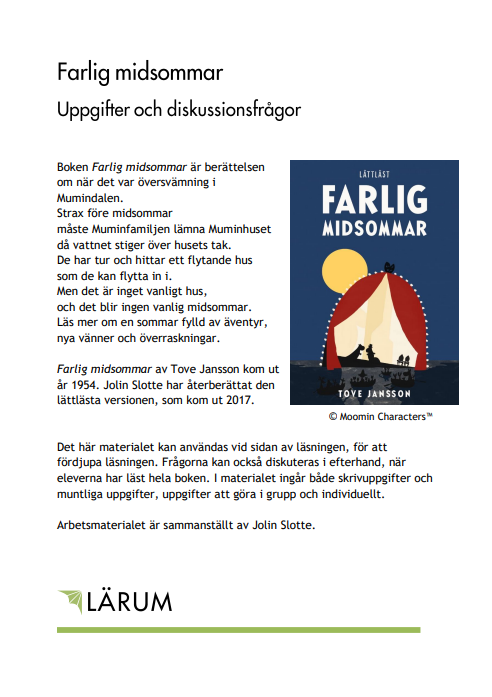 Pärmbilden för Arbetsmaterial till Farlig midsommar