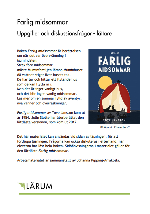 Pärmbilden för Arbetsmaterial till Farlig midsommar - LÄTTARE