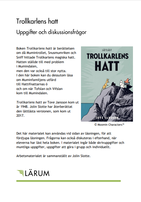 Pärmbilden för Arbetsmaterial till Trollkarlens hatt