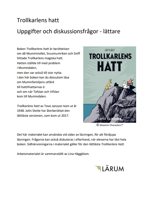 Pärmbilden för Arbetsmaterial till Trollkarlens hatt - LÄTTARE
